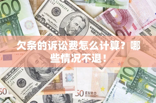 武汉欠条的诉讼费怎么计算?哪些情况不退! 武汉欠条的诉讼费怎么计算?哪些情况不退!