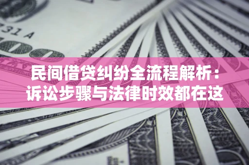 武汉民间借贷纠纷全流程解析：诉讼步骤与法律时效都在这儿了