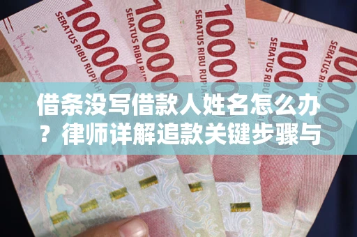 武汉借条没写借款人姓名怎么办？律师详解追款关键步骤与证据链构建
