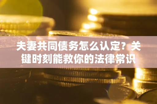 武汉夫妻共同债务怎么认定？关键时刻能救你的法律常识